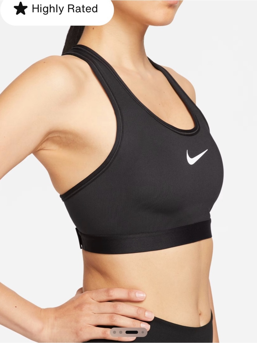 Nike Swoosh High-impact Adjustable Sport Bra-Small